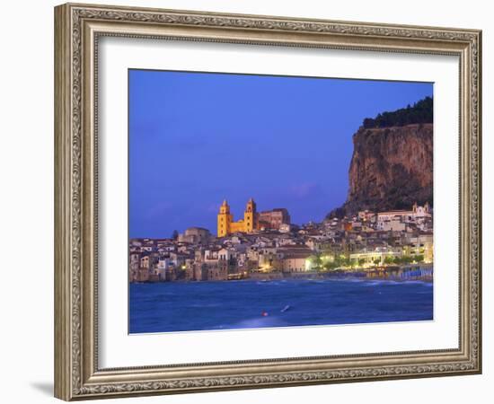 Beach of Cefalu, Sicily, Italy-Katja Kreder-Framed Photographic Print