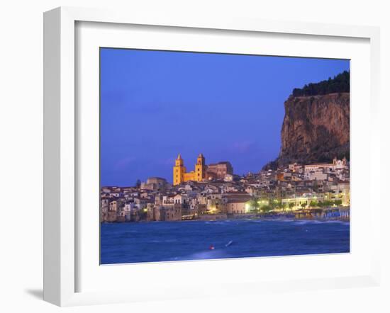 Beach of Cefalu, Sicily, Italy-Katja Kreder-Framed Photographic Print