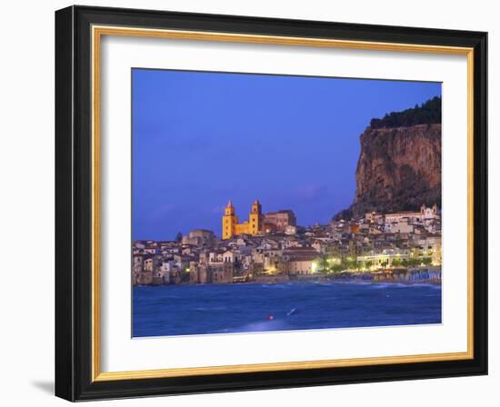 Beach of Cefalu, Sicily, Italy-Katja Kreder-Framed Photographic Print