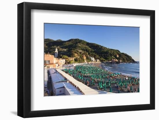 Beach of Levanto, Riviera De Levanto, Cinque Terre, Liguria, Italy-Markus Lange-Framed Photographic Print