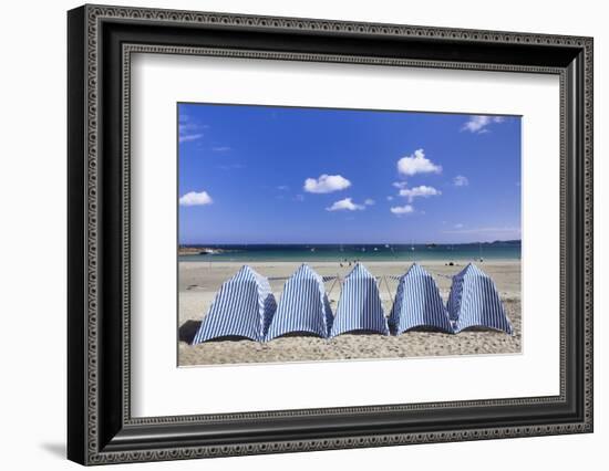 Beach of Perros Guirec, Cote De Granit Rose, Cotes D'Armor, Brittany, France, Europe-Markus Lange-Framed Photographic Print