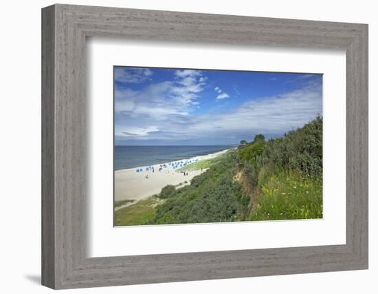 Beach of the Baltic Sea Close Ahrenshoop, View from the Steep Bank to the Western Beach of Darss-Uwe Steffens-Framed Photographic Print