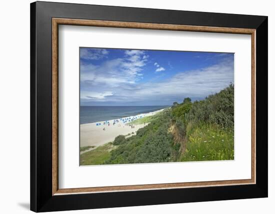 Beach of the Baltic Sea Close Ahrenshoop, View from the Steep Bank to the Western Beach of Darss-Uwe Steffens-Framed Photographic Print