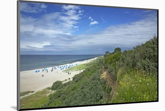 Beach of the Baltic Sea Close Ahrenshoop, View from the Steep Bank to the Western Beach of Darss-Uwe Steffens-Mounted Photographic Print