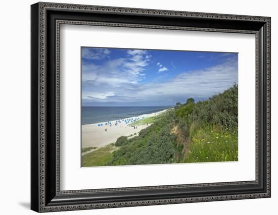 Beach of the Baltic Sea Close Ahrenshoop, View from the Steep Bank to the Western Beach of Darss-Uwe Steffens-Framed Photographic Print