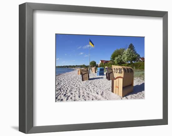 Beach of the Baltic Seaside Resort of Eckernfoerde, Schleswig-Holstein, Germany-null-Framed Art Print