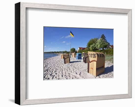 Beach of the Baltic Seaside Resort of Eckernfoerde, Schleswig-Holstein, Germany-null-Framed Art Print