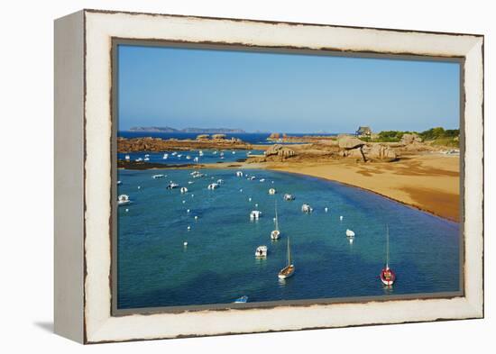 Beach of Tregastel, Cote De Granit Rose, Cotes D'Armor, Brittany, France, Europe-Tuul-Framed Premier Image Canvas