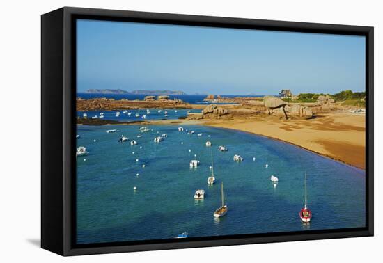 Beach of Tregastel, Cote De Granit Rose, Cotes D'Armor, Brittany, France, Europe-Tuul-Framed Premier Image Canvas