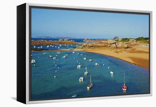 Beach of Tregastel, Cote De Granit Rose, Cotes D'Armor, Brittany, France, Europe-Tuul-Framed Premier Image Canvas