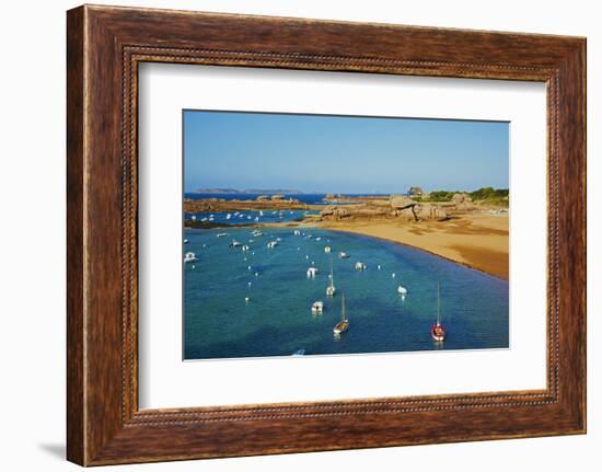 Beach of Tregastel, Cote De Granit Rose, Cotes D'Armor, Brittany, France, Europe-Tuul-Framed Photographic Print