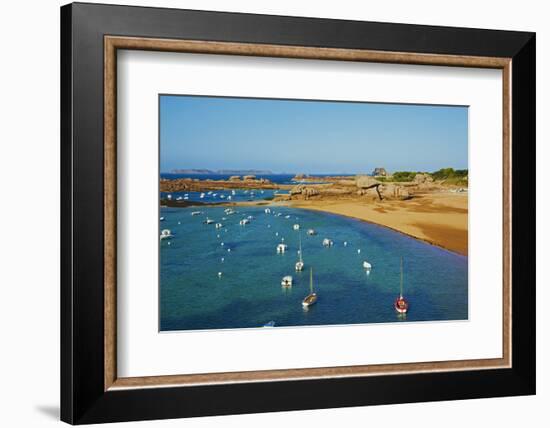 Beach of Tregastel, Cote De Granit Rose, Cotes D'Armor, Brittany, France, Europe-Tuul-Framed Photographic Print