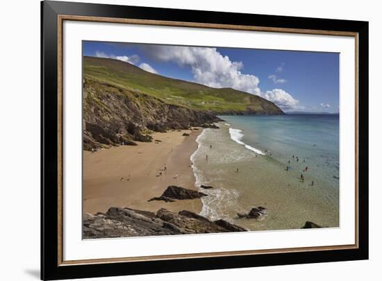 Beach on Dunmore Head, at the western end of the Dingle Peninsula, County Kerry, Munster, Republic-Nigel Hicks-Framed Photographic Print