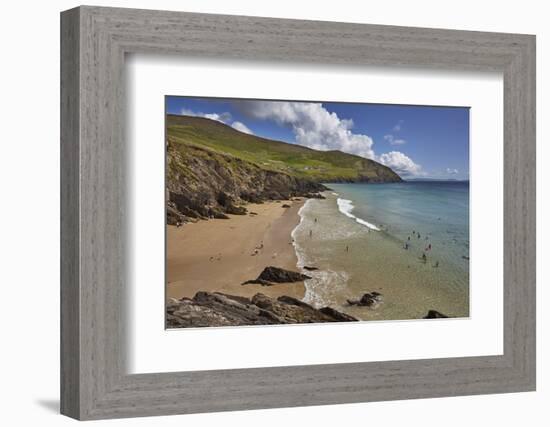 Beach on Dunmore Head, at the western end of the Dingle Peninsula, County Kerry, Munster, Republic-Nigel Hicks-Framed Photographic Print