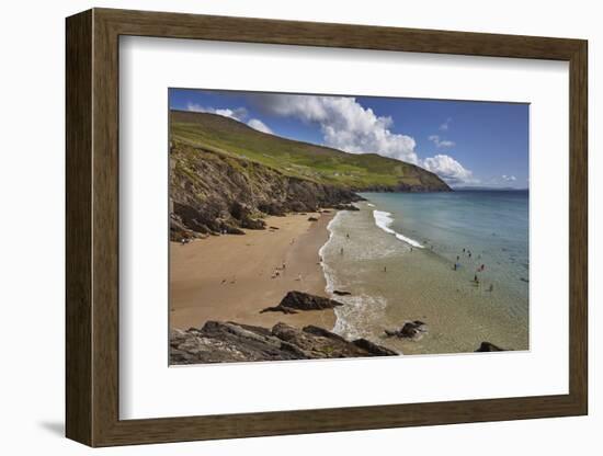 Beach on Dunmore Head, at the western end of the Dingle Peninsula, County Kerry, Munster, Republic-Nigel Hicks-Framed Photographic Print