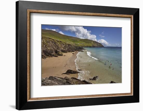 Beach on Dunmore Head, at the western end of the Dingle Peninsula, County Kerry, Munster, Republic-Nigel Hicks-Framed Photographic Print