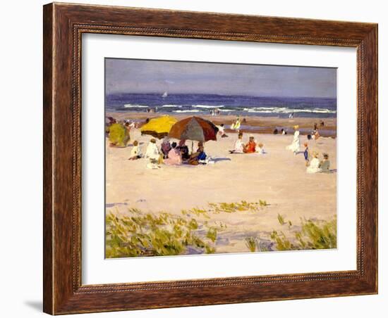 Beach on Long Island-Edward Potthast-Framed Art Print