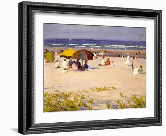 Beach on Long Island-Edward Potthast-Framed Art Print