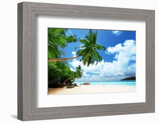 Beach on Mahe Island in Seychelles-Iakov Kalinin-Framed Photographic Print