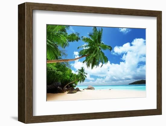 Beach on Mahe Island in Seychelles-Iakov Kalinin-Framed Photographic Print
