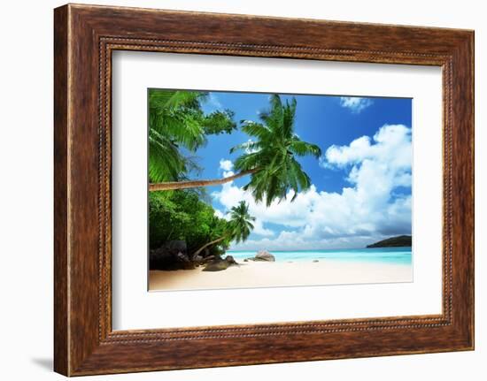 Beach on Mahe Island in Seychelles-Iakov Kalinin-Framed Photographic Print