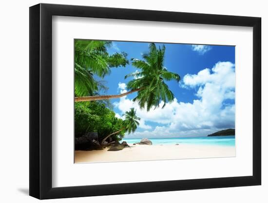 Beach on Mahe Island in Seychelles-Iakov Kalinin-Framed Photographic Print