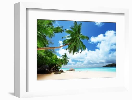 Beach on Mahe Island in Seychelles-Iakov Kalinin-Framed Photographic Print