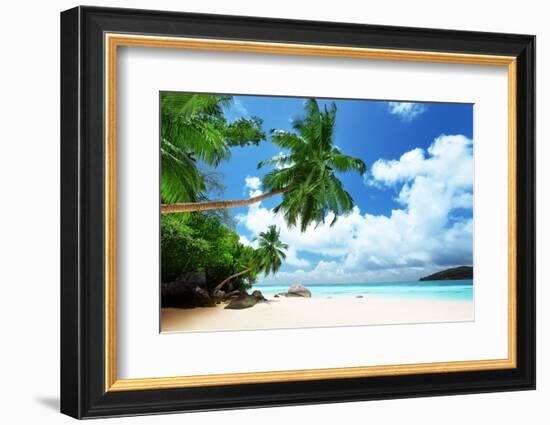 Beach on Mahe Island in Seychelles-Iakov Kalinin-Framed Photographic Print