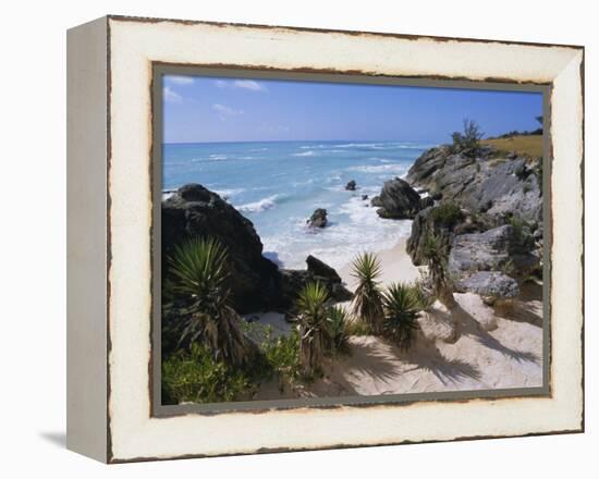 Beach on South Coast, Bermuda, Central America-Robert Harding-Framed Premier Image Canvas