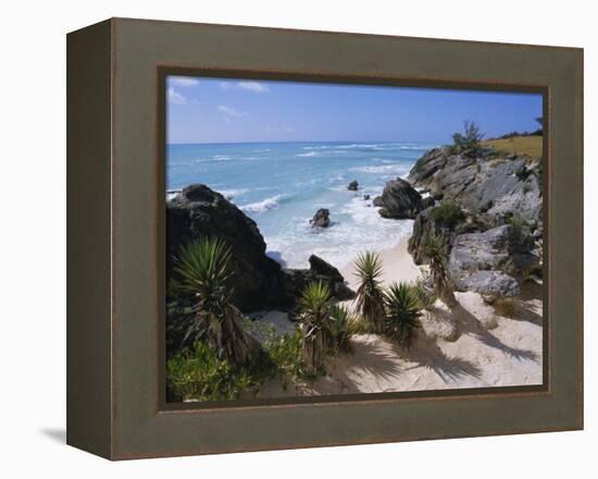 Beach on South Coast, Bermuda, Central America-Robert Harding-Framed Premier Image Canvas