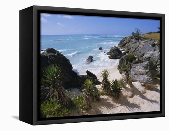 Beach on South Coast, Bermuda, Central America-Robert Harding-Framed Premier Image Canvas