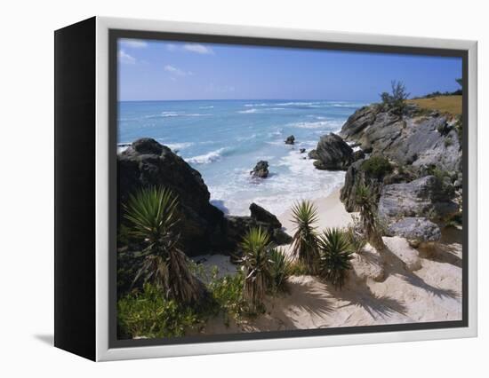 Beach on South Coast, Bermuda, Central America-Robert Harding-Framed Premier Image Canvas