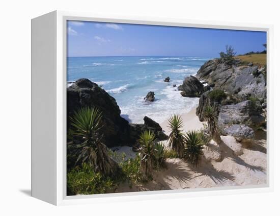 Beach on South Coast, Bermuda, Central America-Robert Harding-Framed Premier Image Canvas