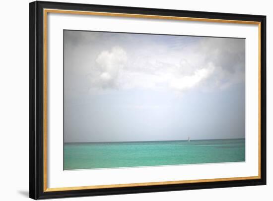 Beach on the Caribbean Island of Grenada-Frank May-Framed Photo