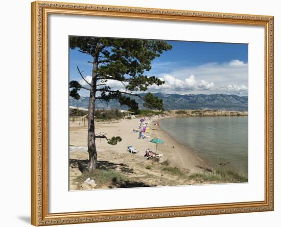 Beach on the Lopar Peninsula, Rab Island, Kvarner Gulf, Croatia, Adriatic, Europe-Stuart Black-Framed Photographic Print