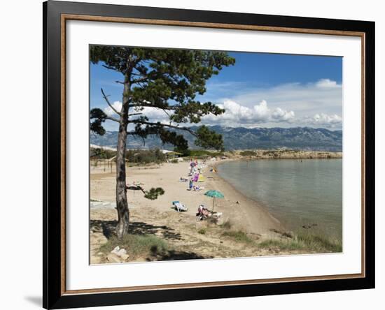 Beach on the Lopar Peninsula, Rab Island, Kvarner Gulf, Croatia, Adriatic, Europe-Stuart Black-Framed Photographic Print