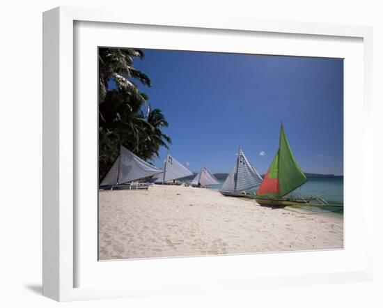 Beach on West Coast of Holiday Island off the Coast of Panay, Boracay, Philippines-Robert Francis-Framed Photographic Print