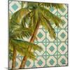 Beach Palm Turquoise Pattern I-Patricia Pinto-Mounted Art Print