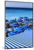 Beach Parasols, Nice, Alpes Maritimes, Provence, Cote D'Azur, French Riviera, France, Europe-Amanda Hall-Mounted Photographic Print
