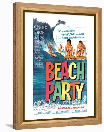 Beach Party, Annette Funicello, Frankie Avalon, 1963-null-Framed Stretched Canvas