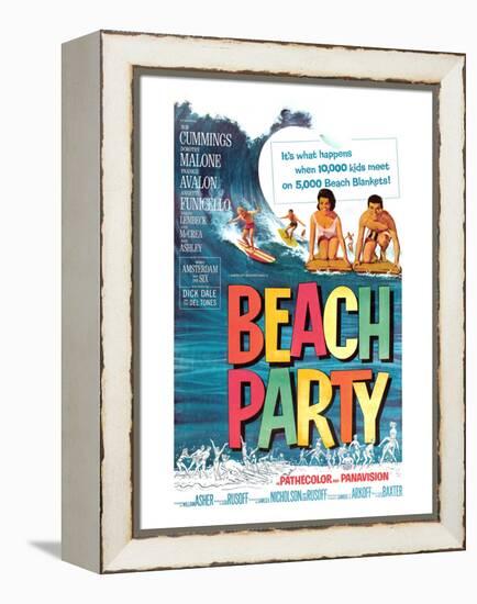 Beach Party, Annette Funicello, Frankie Avalon, 1963-null-Framed Stretched Canvas