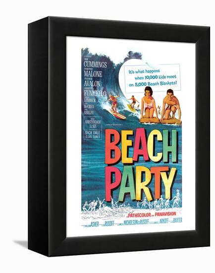 Beach Party, Annette Funicello, Frankie Avalon, 1963-null-Framed Stretched Canvas