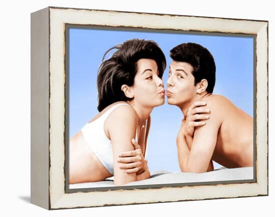 Beach Party, Annette Funicello, Frankie Avalon, 1963-null-Framed Stretched Canvas