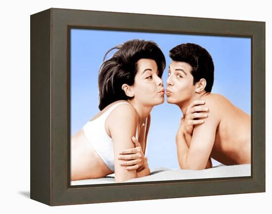 Beach Party, Annette Funicello, Frankie Avalon, 1963-null-Framed Stretched Canvas