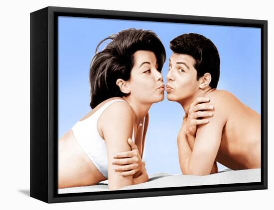 Beach Party, Annette Funicello, Frankie Avalon, 1963-null-Framed Stretched Canvas