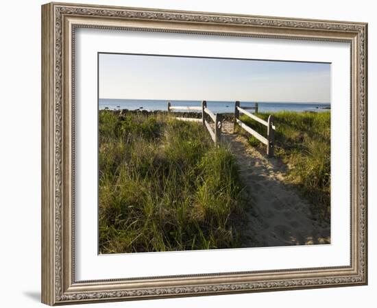 Beach Path at the Center Hill Preserve, Plymouth, Massachusetts, USA-Jerry & Marcy Monkman-Framed Photographic Print