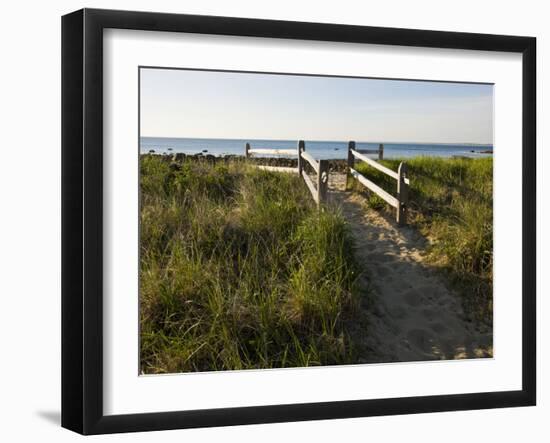 Beach Path at the Center Hill Preserve, Plymouth, Massachusetts, USA-Jerry & Marcy Monkman-Framed Photographic Print