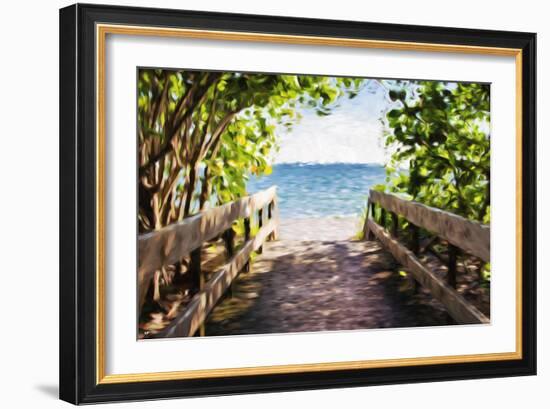 Beach Path - In the Style of Oil Painting-Philippe Hugonnard-Framed Giclee Print