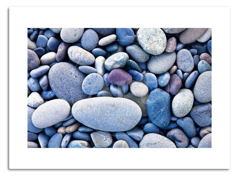 beach pebbles metal print
