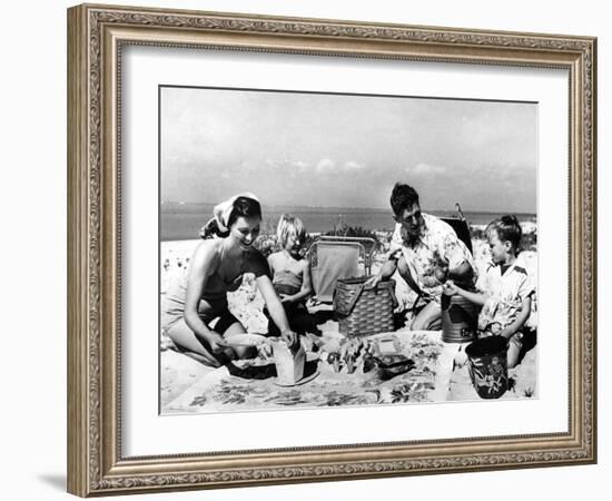 Beach Picnic-null-Framed Photographic Print